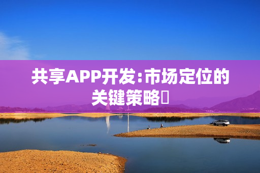 共享APP开发:市场定位的关键策略‌
