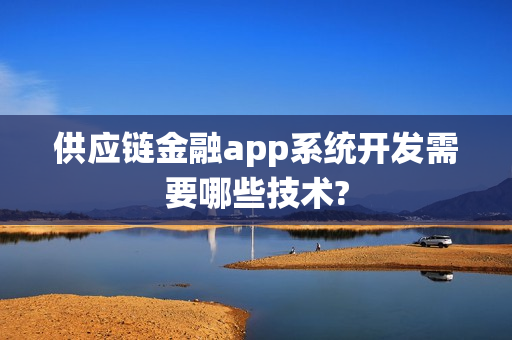 供应链金融app系统开发需要哪些技术?