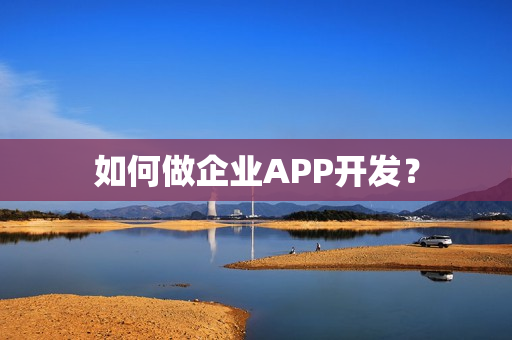 如何做企业APP开发? 如何做企业APP开发?