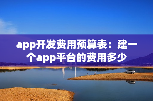 app开发费用预算表：建一个app平台的费用多少