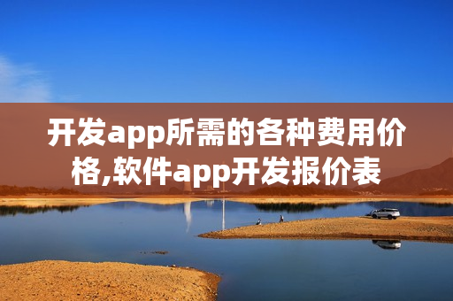 开发app所需的各种费用价格,软件app开发报价表