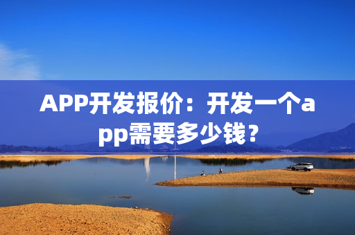 APP开发报价：开发一个app需要多少钱？
