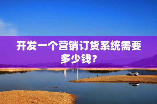 开发一个营销订货系统需要多少钱？