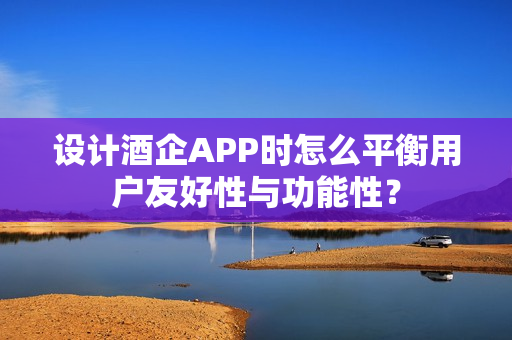 设计酒企APP时怎么平衡用户友好性与功能性？