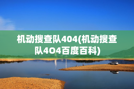 机动搜查队404(机动搜查队4O4百度百科)
