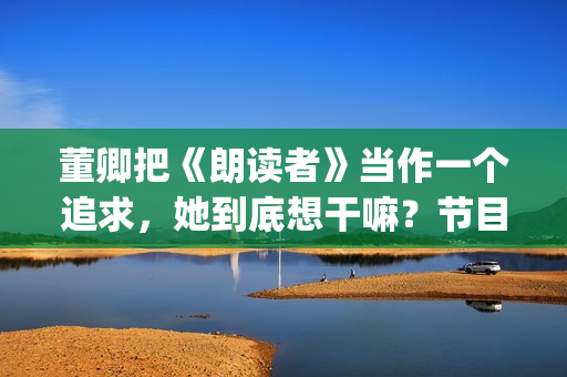 董卿把《朗读者》当作一个追求，她到底想干嘛？节目分析(朗读者董卿视频)