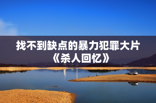 找不到缺点的暴力犯罪大片《杀人回忆》