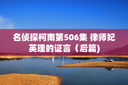 名侦探柯南第506集 律师妃英理的证言（后篇)