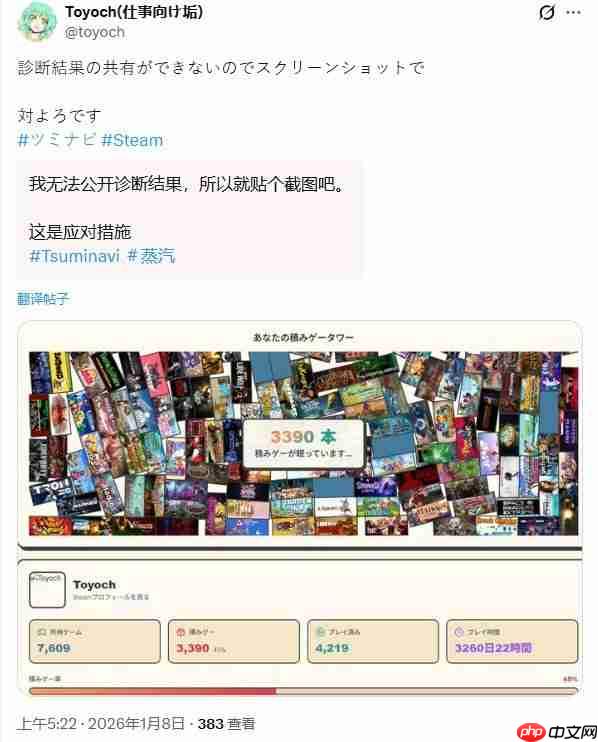 只买不玩的Steam游戏有多少？可视化工具引分享热潮