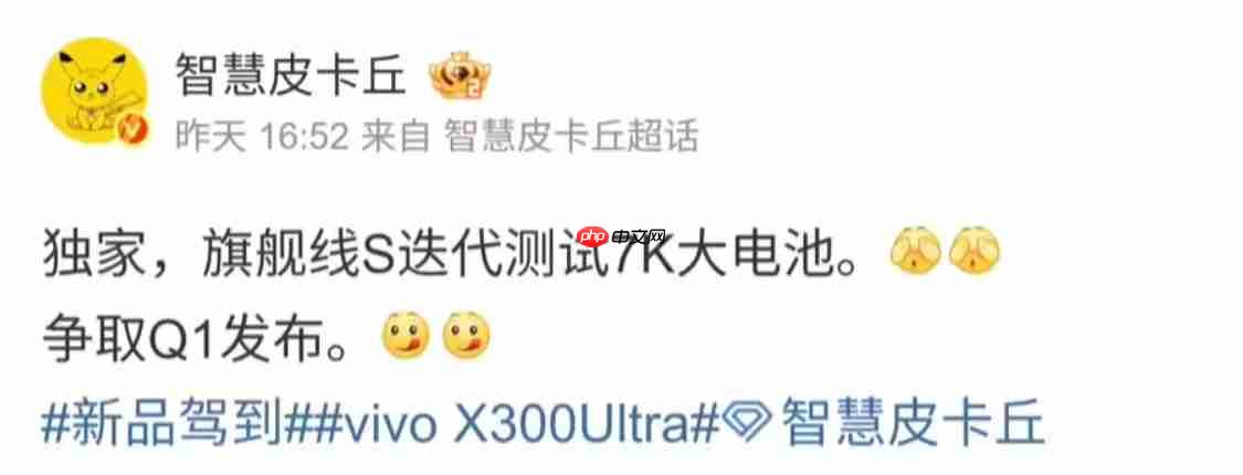 vivo X300s新机配置曝光!1.5K OLED大直屏+2亿像素大底主摄