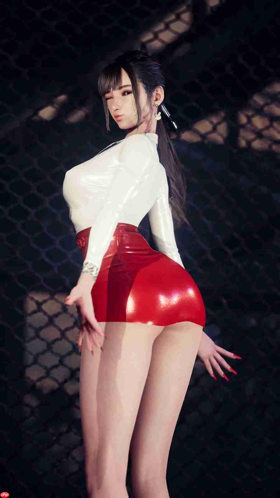 粉色连体服翘臀超性感!国外博主《剑星》伊芙新3D图