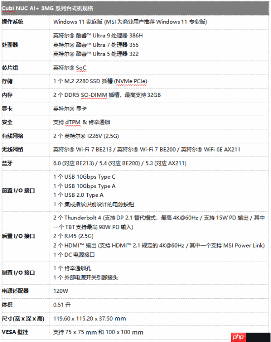 微星在2026 CES 发布Cubi NUC AI+ 3MG:面向AI驱动未来的超紧凑型Copilot+电脑