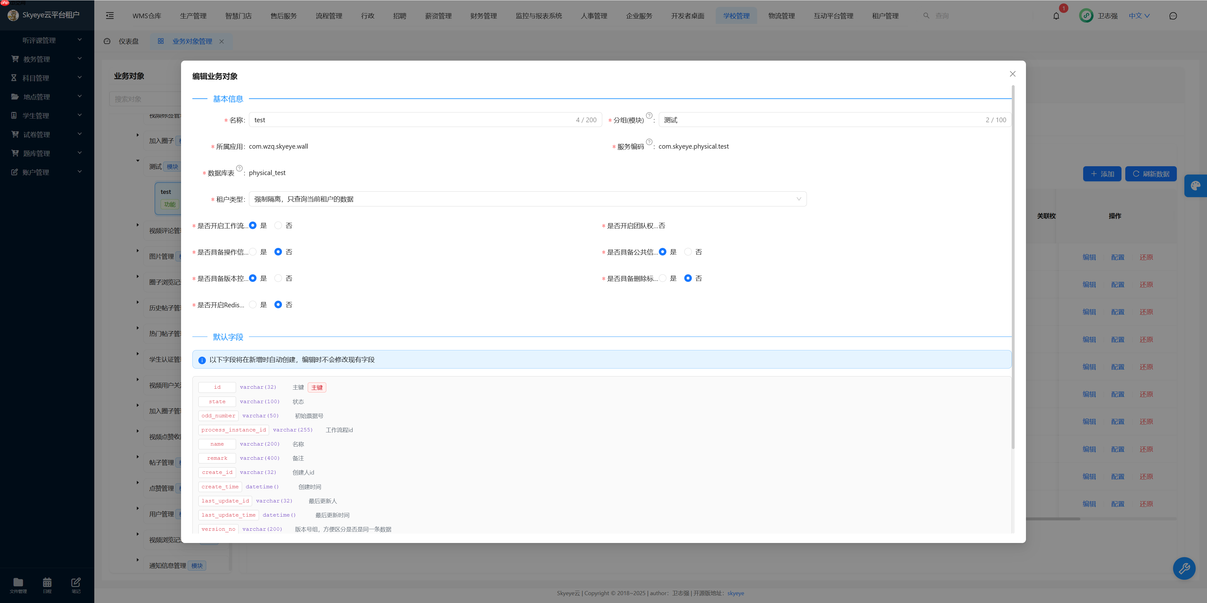 Skyeye 云零代码智能制造系统 - MES模块 - Saas v3.18.3 发布