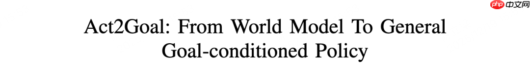 智元发布 Act2Goal 方案:世界模型让机器人真正懂得如何达成目标