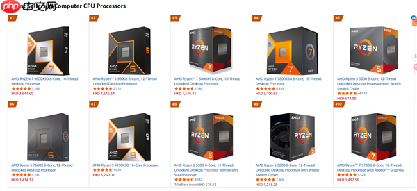 AM4老兵不死:锐龙7 5800X登上销量榜首!前十有4款是AM4