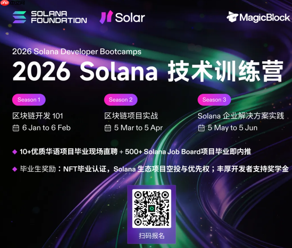把握 Solana 生态爆发期|2026 Solana 训练营开启报名!