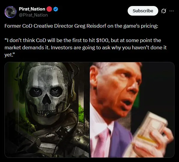 100美元定价势不可挡！前COD总监称《GTA6》是领头羊