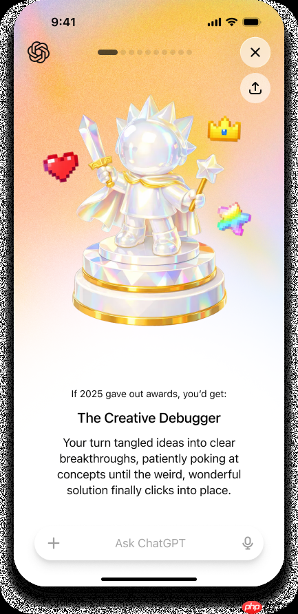 ChatGPT 上线“年终回顾”功能