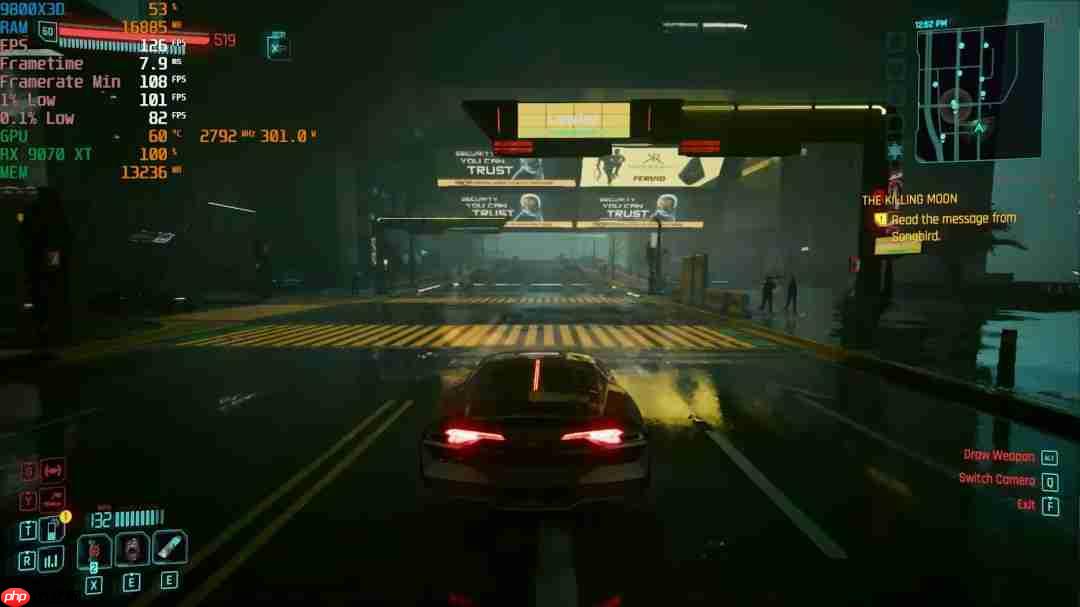 《赛博朋克2077》FSR Redstone测试 画质大幅改善