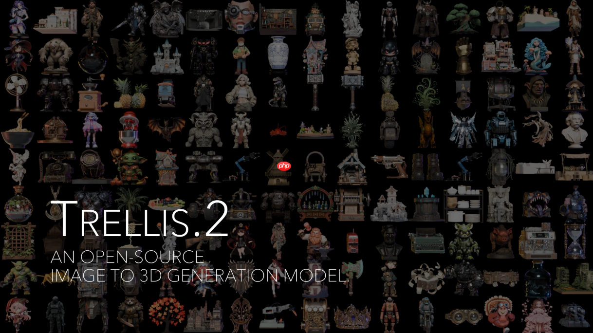 微软开源 TRELLIS.2,一键将图片转为高精度 3D 模型