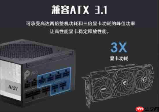微星PRO A1000PL PCIE5电源上市:ATX3.1+PCIe5.1双认证,首发699元