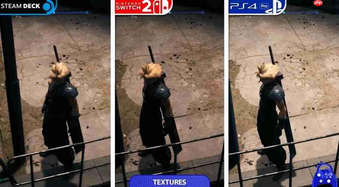 《最终幻想7重制版Intergrade》三平台画面性能对比 Switch2优于Steamdeck
