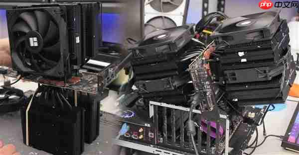 RTX 2060装上双CPU塔式散热器:热点温度骤降35°C!