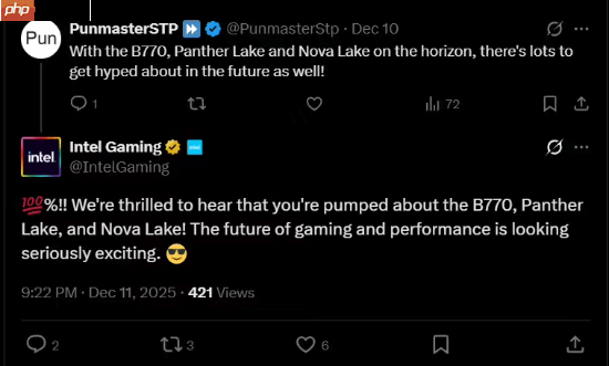 官方罕见回应！英特尔推文点名旗舰显卡Arc B770