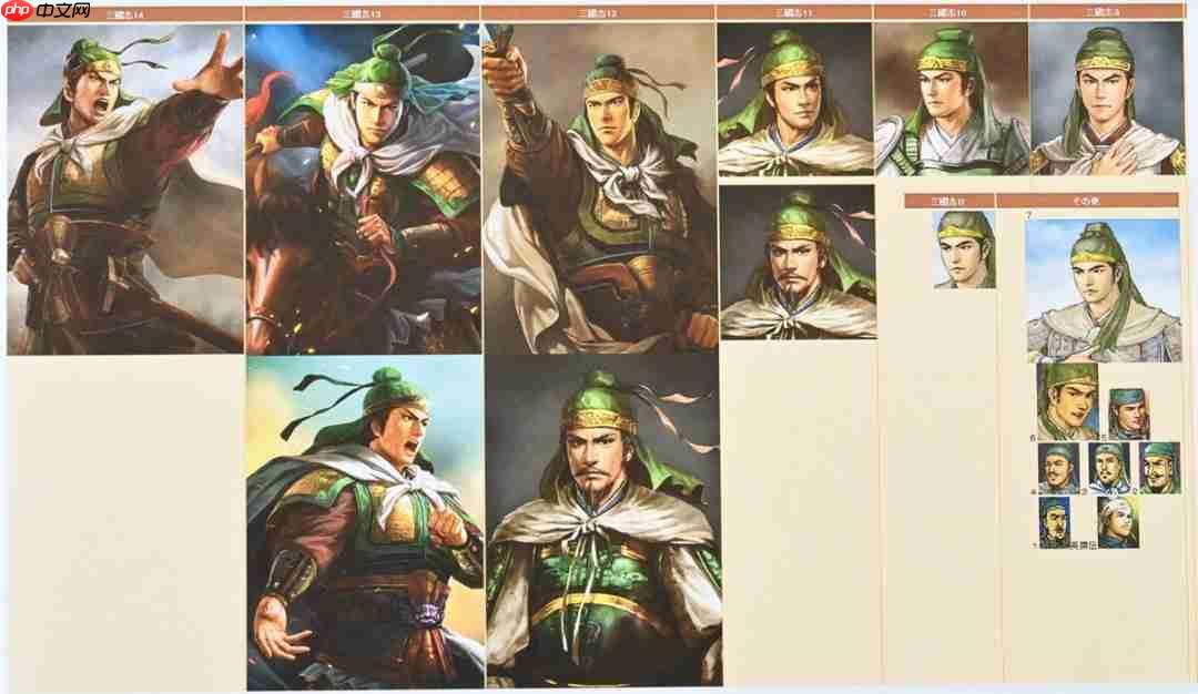 光荣《三国志》诞生40周年 部分角色插画设计的变迁