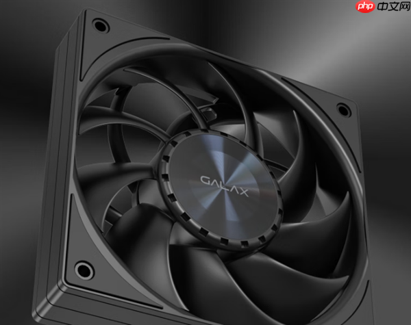 影驰飓风PF120风扇售价39元：轴心加入金属CD纹理 提供正反叶版本