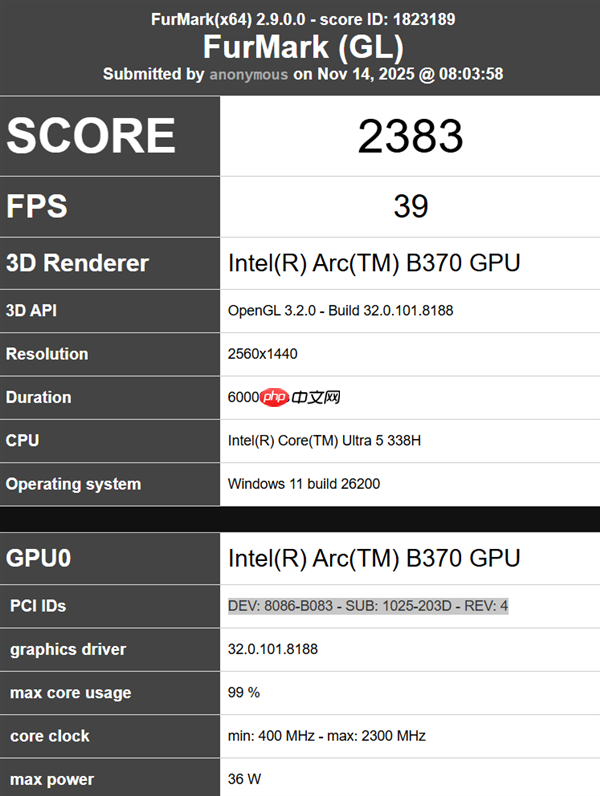 Intel 10核锐炫B370集显跑分曝光:超越RTX 3050