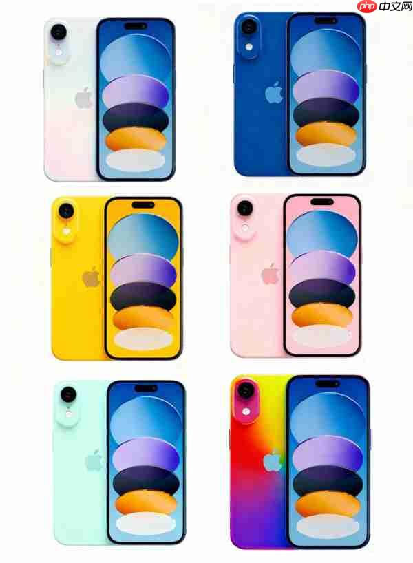 iPhone 17e渲染图曝光 共有六款配色 竟然有渐变色