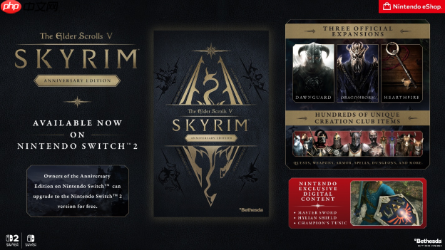 《The Elder Scrolls V: Skyrim》周年版现已登陆Switch 2
