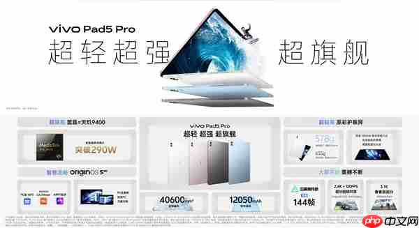 vivo Pad5 Pro柔光版12月15日发布:3.1K柔光屏+天玑9400