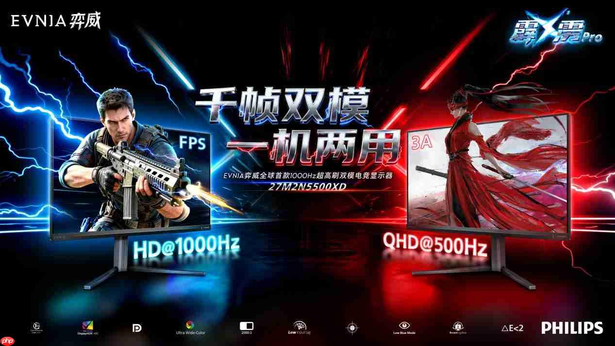 双冠合璧，双模千帧！EVNIA弈威携手TCL华星，首款千帧双模电竞显示器重装亮相
