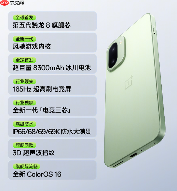 一加Ace 6T发布 配备超大8300mAh电池 2399元起售