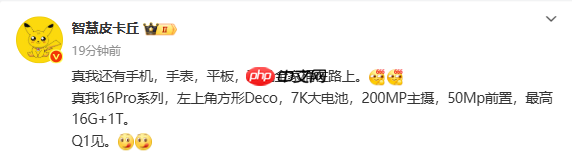 传真我16 Pro系列明年一季度发布 延续方形Deco设计