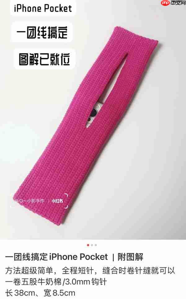 怒省3000多元!大量网友用钩针复刻iPhone Pocket