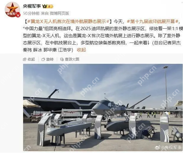 迪拜航展再添“中国力量”,翼龙-X与C919联袂亮相 - php中文网