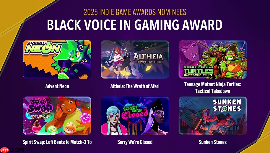 2025独立游戏大奖年度名单公布！新加入“LGBT”奖