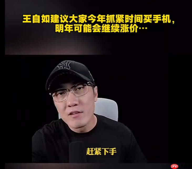 赶紧买!王自如:手机将全面大涨价