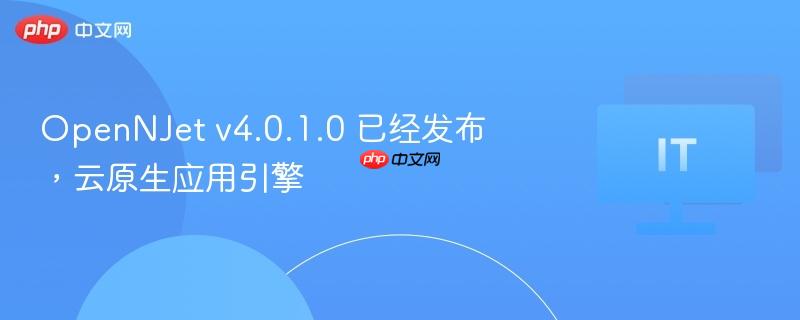 OpenNJet v4.0.1.0 已经发布，云原生应用引擎