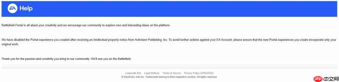 删了也警告？ 《战地6》自制COD地图创作者再收侵权通知