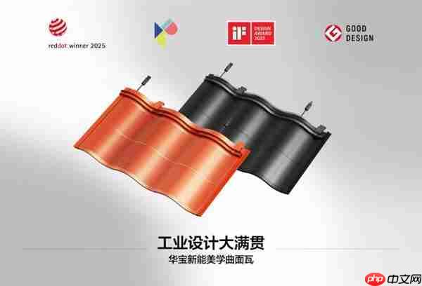 刷新纪录 华宝新能美学曲面光伏瓦集齐全球设计四大奖 解锁“大满贯”!