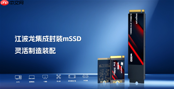 业内首款!江波龙集成封装mSSD发布:最大4TB、最高读速7400MB/s