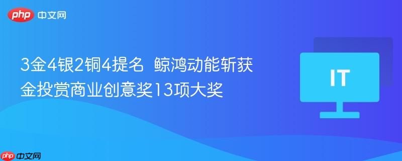 3金4银2铜4提名  鲸鸿动能斩获金投赏商业创意奖13项大奖
