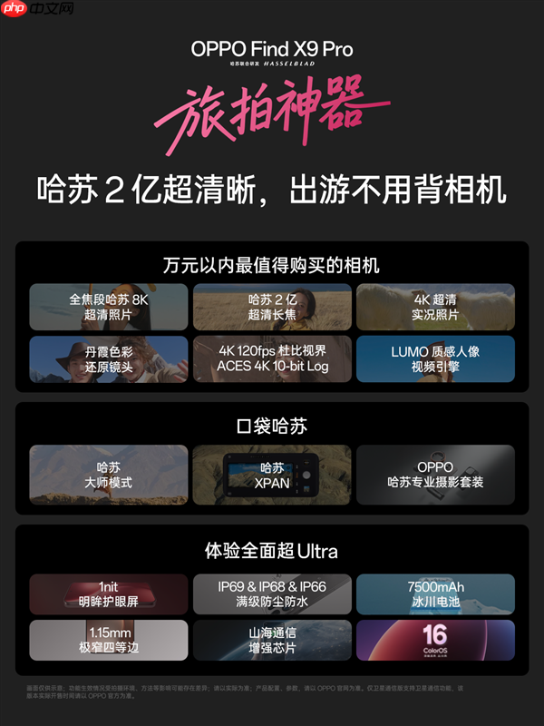 万元以内最值得买的相机 OPPO Find X9 Pro发布：5299元起