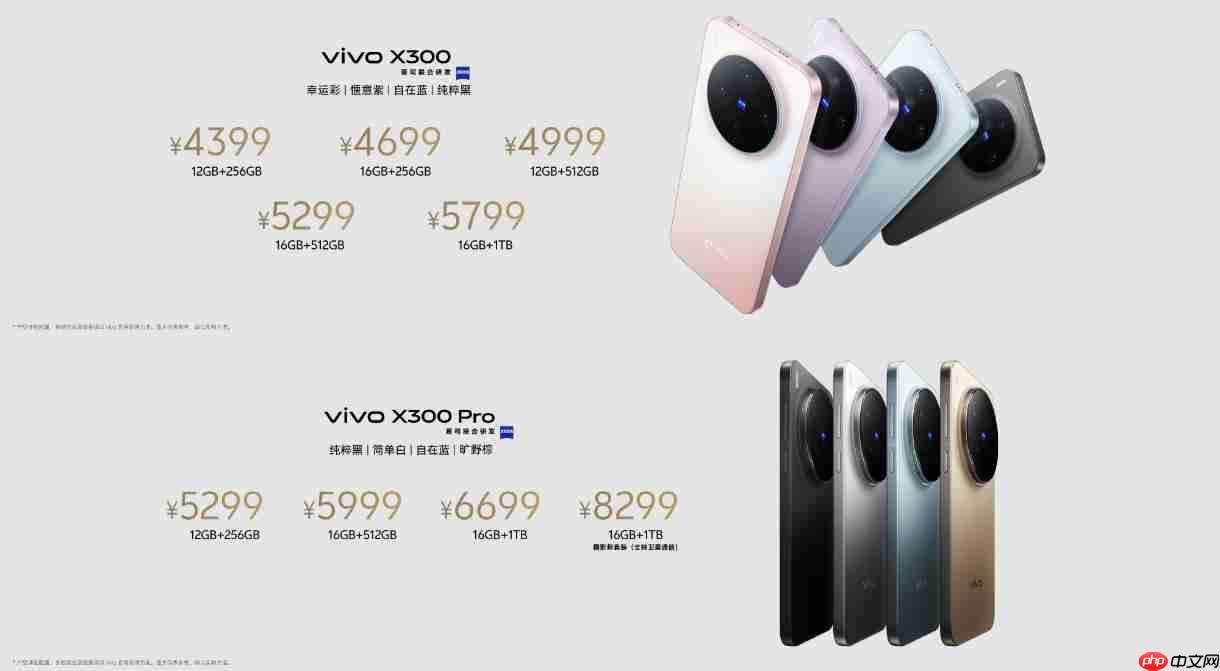 vivo X300系列正式发布:首发天玑9500 标配2亿像素 售价4399起