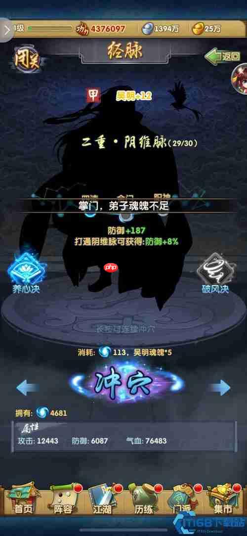 经脉养成终极指南:魂魄资源高效规划全解析