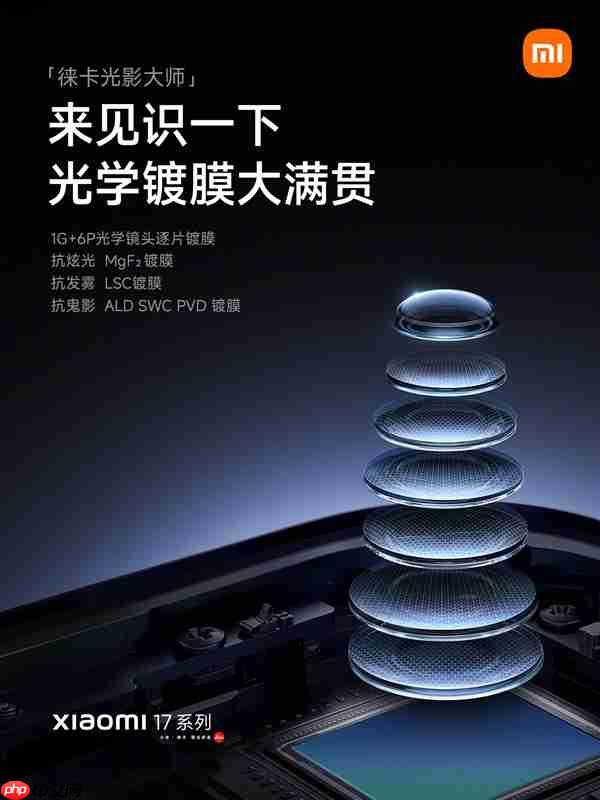 小米17系列全系搭载光学镀膜大满贯:抗鬼影、发雾、炫光